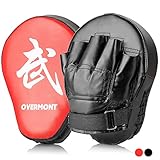 OVERMONT 1 Paar PU Handpratzen Boxing Pad Trainerpratzen für Kickboxen Thaiboxen Karate Boxen