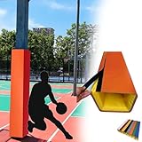 Basketballkorb-Pfostenpolsterung für quadratische Stangen, UV-beständiges Crash-Kissen, Volleyball-Stangenschutz-Wickelmatte für Platz (Orange, 15 x 20 cm)