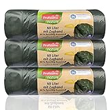 Öko Müllbeutel mit Zugband - 60 Liter (60 Stück) - Extrem Reißfest & Flüssigkeitsdicht - 3er Pack (3x20 Stück) - 'Blauer Engel' Zertifikat