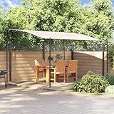 Homgoday Vordach, cremefarben, 4 x 3 m, 180 g/m², Stoff und Oberteil, Möbel für Haus Innen Außen Wohnzimmer Schlafzimmer