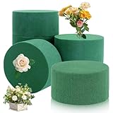 qhklew 6 Stück Steckschaum Runde, Blumensteckschaum, Steckmasse Für Kunstblumen, 8 x 4 cm Steckschaum Für Blumen, Floristenschaumstoffzubehör für Hochzeitsgangblumen, Partydekoration