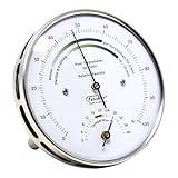 Fischer 122.01HT-01 - Wohnklima-Hygrometer u. Raum-Thermometer - 103mm Edelstahl-Luftfeuchtigkeitsmesser - Made in Germany
