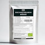 Macadamianüsse Bio 300g - Natur Macadamia Nüsse Roh Ungesalzen Hälften & Große Stücke von Foozia