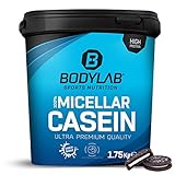 Bodylab24 Casein Micellar Cookies & Cream 1750g, 100% pures Casein, reich an BCAA-Aminosäuren, langes Sättigungsgefühl, unterstützt den Muskelaufbau und -erhalt, ideal während einer Eiweiß-Diät