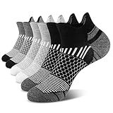 Niofind Sneaker Socken Herren, Atmungsaktive Gepolsterte Baumwolle Laufsocken für Sport, Wandern, Workout, Fitness, Gehen Radfahren 6 Paar