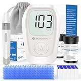 Glucoracy G-425 Blutzuckermessgerät Set, Blutzuckertest-Set mit Stechhilfe, 100 Teststreifen und 100 Lanzetten, Glukosemessgerät für zu Hause, Diabetes-Selbsttest-Set für den Heimgebrauch