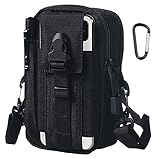 flintronic Taktische Hüfttaschen, Militär Kompakt Gürteltasche Multifunktional Bauchtasche Tasche Beutel für Camping Wandern Radfahren Klettern und Reisen Mit Karabiner, Nylon