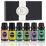 Ronoza® Ätherisches öle Set B, Duftöl, ÄTherische öle für Diffuser, ÄTherische öle Naturrein, 100% Pure DuftöLe, Aroma Diffuser öl, Duftöle, ÄTherisches öl, 6 X 10ml DuftöLe für Diffuser