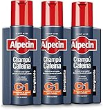 Alpecin Caffeine Shampoo C1, 3 x 250 ml, für Herren und mit Koffein, Behandlung gegen Haarausfall, Alpecin Shampoo gegen Haarausfall, für Herren