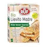 RUF italienische Bio Lievito Madre, Profizutat für milden Weizen-Sauerteig mit natürlicher getrockneter Hefe (Mutterhefe), Verwendung statt Hefe für Ciabatta, Pinsa oder Pizzateig, 3x35g