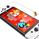 UTECTION 3X Schutzglas Folie für Nintendo Switch OLED 2021 mit 7' Zoll Display - Perfekte Anbringung Dank Rahmen, Ideal fürs Gaming, Kompletter Schutz Vorne gegen Displayschäden, Anti Kratzer