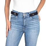 Elastischer Gürtel ohne Schnalle Damen - Schnallenfreier Gürtel Damen oder Herren Gürtel - Unsichtbarer justierbarer Stretchgürtel