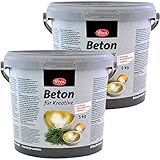 Viva Decor Beton für Kreative (Beton zum Gießen, 10 kg) kreativ basteln mit dem Bastelbeton zum Gießen - oder als Abformmasse für Deko