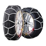 VEVOR Schneeketten Reifenketten aus Mangan-legierter Stahl, Notfall-Traktionsketten, 2 Stk. 675/730 mm Universal Auto Schneeketten für 235 55 R17; 235 55 R18; 225 60 R17; 225 55 R18; 215 65 R17
