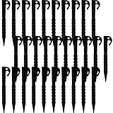 20 Stück Kunststoff Heringe, 14.5cm Kunststoff Zeltheringe Zeltnägel, Robuste Erdnägel Camping Erdanker Plastik, Gartenheringe Zelt Stakes, für Zelte Camping Garten und Outdoor, Schwarz
