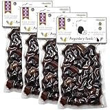 4er-Pack Kalamon-Oliven in Vakuumverpackung, Kalamata-Oliven mit griechischem Oregano und Rotweinessig, frisch versiegelte Kalamata-Oliven mit nativem Öl extra 4X200g