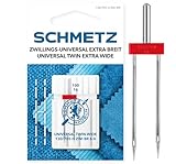 SCHMETZ | 1 Nähmaschinennadel | Zwillings-Universal Extra Breit | 130/705 H ZWI BR 6.0 | Nadeldicke 6.0/100 | auf jeder gängigen Haushaltsnähmaschine einsetzbar