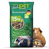 Eggersmann Uncle Pet 15 kg Meerschweinchen Futter - Premium Meerschweinchenfutter - Müsli für Meerschweinchen mit der natürlichen Kraft aus Kräutern, Gemüse und Obst (15 kg Sack)