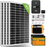 ECO-WORTHY 2.72kW·h Solarsystem, 680W 12V Solaranlage Komplettset für Wohnmobil: 4 Stücke 170W Solarmodul + 40A MPPT Laderegler + 2 Stücke 100Ah Lithiumbatterie + 2000W Wechselrichter