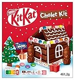 NESTLÉ KITKAT Chalet Kit Weihnachtsschokolade, Weihnachtshäuschen zum selber Basteln mit KITKAT und SMARTIES, 1er Pack (1 x 461g)