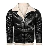 sutelang lurryly Lederjacke für Herren, Vintage, modisch, günstig, Biker, Ski, große Größe, Herbst, Winter, modische Jacke, Slim Fit, Trenchcoat, einfarbig, Mantel Outwear