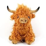 Highland Cow Soft Toy Plush Toy, Hochlandkuh Plüsch Highland Cow Plushie Hochlandkuh Kuscheltiere Realistic Soft Cuddly Farm Toy hochlandrind Kuscheltier Realistische Schottische Hochlandrinder