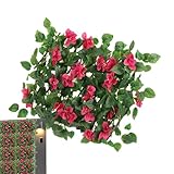 Erweiterbarer Sichtschutzzaun Bildschirm, Simulationszaun mit Blättern Sichtschutz Dehnbar Kunstpflanzen, Garten Spalier Dekoration Privatsphäre für Terrasse Garten Hof