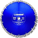 LXDIAMOND Diamant-Trennscheibe 350mm x 25,4mm für Trennschleifer, Tischsäge - 350 mm Diamantscheibe für Beton, Waschbeton, Granitborde, Altbeton, Stahlbeton - Betontrennscheibe in Premium Qualität