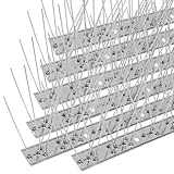 AIQII 3,5 Meter Taubenabwehr aus Edelstahl 14 Elemente a 25 cm Vogelabwehr Spikes Vogelschutz Spikes für Balkon Dach und Fensterbank gegen Vögel, Krähen und Spechte