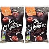 Landgarten | Vegane Bio Himbeere in Zartbitter-Schokolade | 2er Pack (50 g)