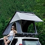Dachzelt Hartschale, Autozelt Geräumiges Doppelschicht Design für 2-3 Personen, geeignet mit hydraulischer Unterstützung for Jeep, SUV, LKW, Van