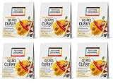 fairtrade ORIGINAL 6 x 70g Gelbe Curry Paste Thailändisch | 420g Thai Currypaste gelb | ohne künstliche Zusätze | für asiatische Gerichte und würzig scharfe Speisen