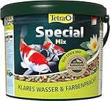 Tetra Pond Special Mix – Fischfutter Mischung für alle Teichfische bestehend aus DREI verschiedenen Sticks, für gesundes Wachstum und EIN gestärktes Immunsystem, 5 L Eimer