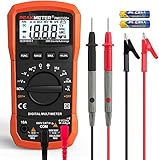 Digital Multimeter mit automatischer Bereichswahl, Multifunktionstester, der AC/DC Voltage, AC/DC Current, Widerstand, Durchgang, Kapazität, Frequenz und Diodentests, Datenhaltung und NCV misst