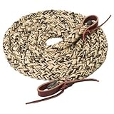 Weaver Leather Silvertip Seilzügel, hohl, 1,6 cm x 2,4 m, Hellbraun/Schwarz/Braun