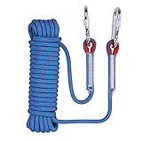 NorthPada 10 mm x 10 Meter Seil Kletterseil Schiffsseil Ankerseil Bootsseil Abseilseil Schwimmseil Baumschaukelseil Statisches Segelboot-Tauwerk Blau