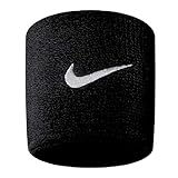 Nike Unisex-Youth Swoosh Gelenkband, Black/White, One Size (2er Pack)