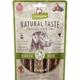 GranataPet Natural Taste Edler Snack Hirsch Zahnpflege, 70 g, Hundeleckerli ohne Getreide & ohne Zuckerzusätze, Belohnung für zwischendurch, schmackhafter Hundesnack