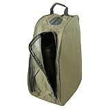 DJV-Stiefeltasche | Praktischer Schutz für nasse Jagdstiefel | Geeignet bis Schafthöhe 53 cm | Kompakt zusammenfaltbar | Belüftungsnetz, Tragebügel, Zwei-Wege-Reißverschluss