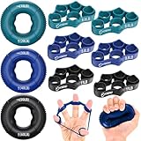 FitBeast Griffkrafttrainer, Fingertrainer, Unterarmstärker 9-teiliges Set, Gezielte Kraft Handmuskeltrainer, Entlastungs & Erholung, Tiefblau