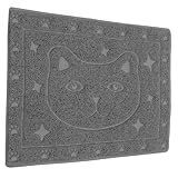 GANAZONO Rutschfeste Katzenstreu Matte mit Effektiver Streukontrolle Wasserdichte Haustiermatte für Katzenklo Stabiler Untergrund für Sicheres Katzenklo-erlebnis für Innenbereich