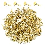 100 Stück Brads Musterbeutelklammern Mini, Rundkopfklammern, Metall Papierverschlüsse, Scrapbooking Musterklammern, Brads für Papierprojekte,Musterbeutelklammern in Bastelbedarf und DIY(Gold)