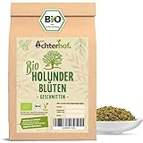Bio Holunderblüten 100g | getrocknet und geschnitten in höchster Bio-Qualität | für schmackhafte Tees, Speisen & Co. | vom Achterhof