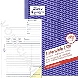 AVERY Zweckform 1720 Lieferschein (A5, selbstdurchschreibend, 2x40 Blatt) weiß/gelb