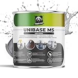 PandaCoat UniBase MS (1,2kg) - Wasserdichte Dichtmasse - Flüssigkunststoff - Universelle Abdichtungsmasse - Ideal für Innen- & Außenbereich Betonabdichtung, Metall & Holzbeschichtung - UV-beständige