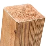 BooGardi Imprägnierte Holzpfosten · 18 Größen · 9x9x80 cm · Vierkantpfosten mit flachem Kopf · Kiefer · Kantholz Balken