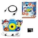 Lexibook, Paw Patrol, 4-in-1 Kamera für Kinder mit Schutz, Foto-, Video-, MP3- und Spielfunktionen, 15 Rahmen zur Personalisierung deiner Fotos, 8 GB Speicherkarte enthalten, DJ078PA