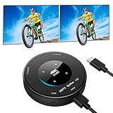 HDMI-Splitter, 1 in 2 Out, 1 x 2 HDMI-Splitter für Dual-Monitore, 4K HDMI-Splitter 1 auf 2 Verstärker, unterstützt 4K @ 30Hz 3D UHD 1080P für Xbox PS4 Blu-Ray Player HDTV (1 Quelle auf 2 Displays)