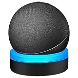 ZUOLACO Dot 5/Dot 4. Generation Tischständer, Ständer Halterung für Echo Dot 5. und 4. Gen, Tischhalterung mit Lichtleiter, Dot 5 Zubehör mit eingebautem Kabelmanagement, schwarz