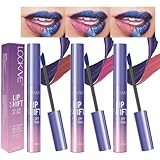 Gireatick 3PCS Peel Off Lippenfleck Tattoo Set, Matte Peel Off Abnehmbarer Lipliner Set, Hochpigmentierter Wasserdichter Langlebiger Flüssiger Lippenstift Lippenfleck Liner